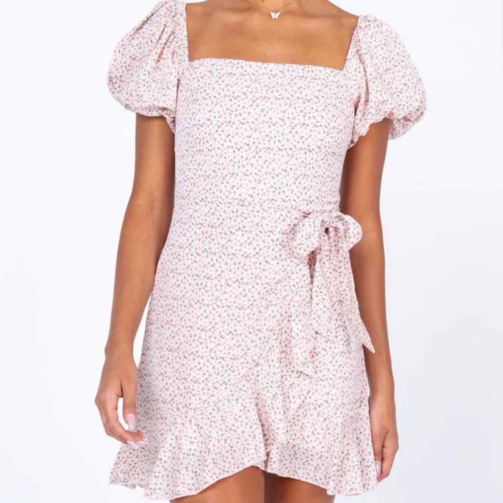 Princess Polly Annie pink floral mini dress
